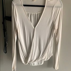 Cross front white shirt